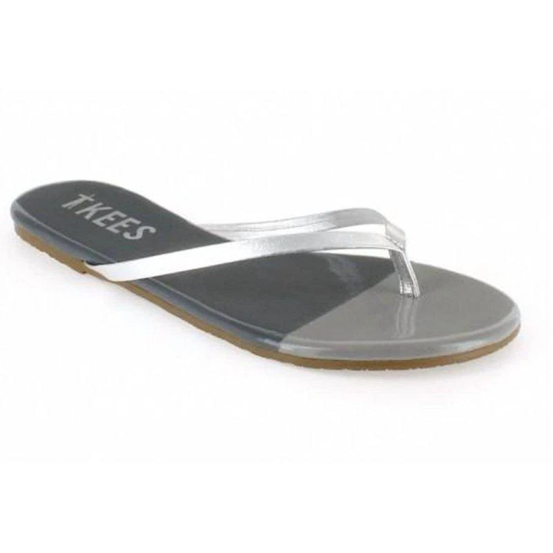 Tkees French Tips Thong Sandal In Silver Storm 1