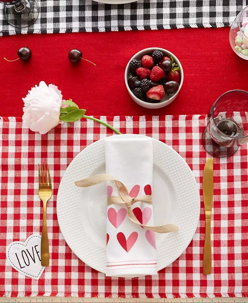 Design Imports Love XOXO Checkers Embellished Placemat, Set of 4 4