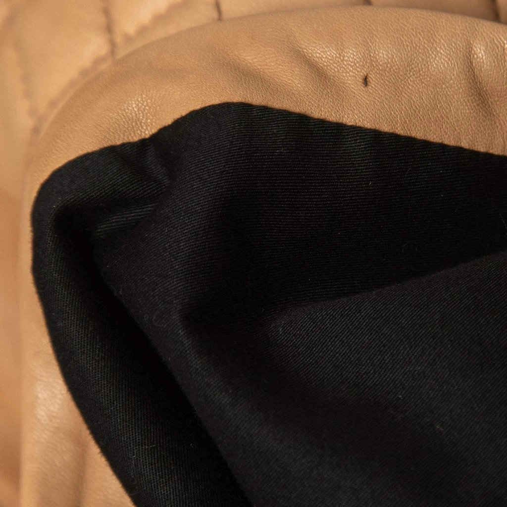 Balmain Balmain Beige Lambskin Leather Hooded Jacket 2XL 6