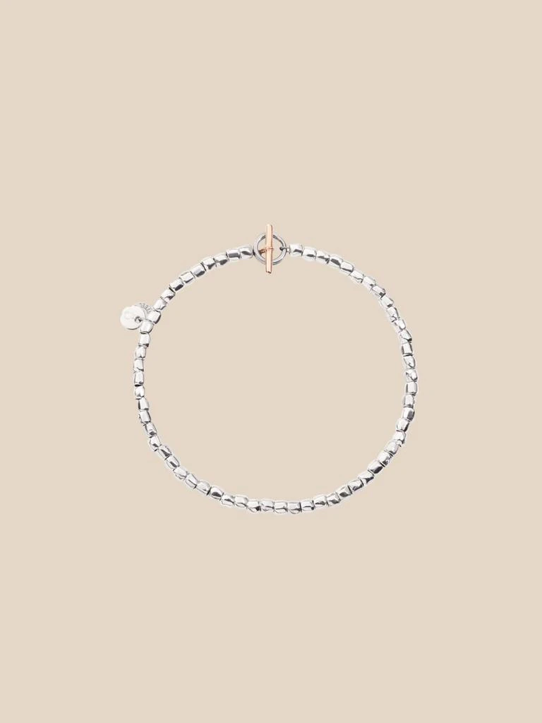 Dodo Bollicine Mini Granelli Dodo Bracelet in silver and rose gold 1