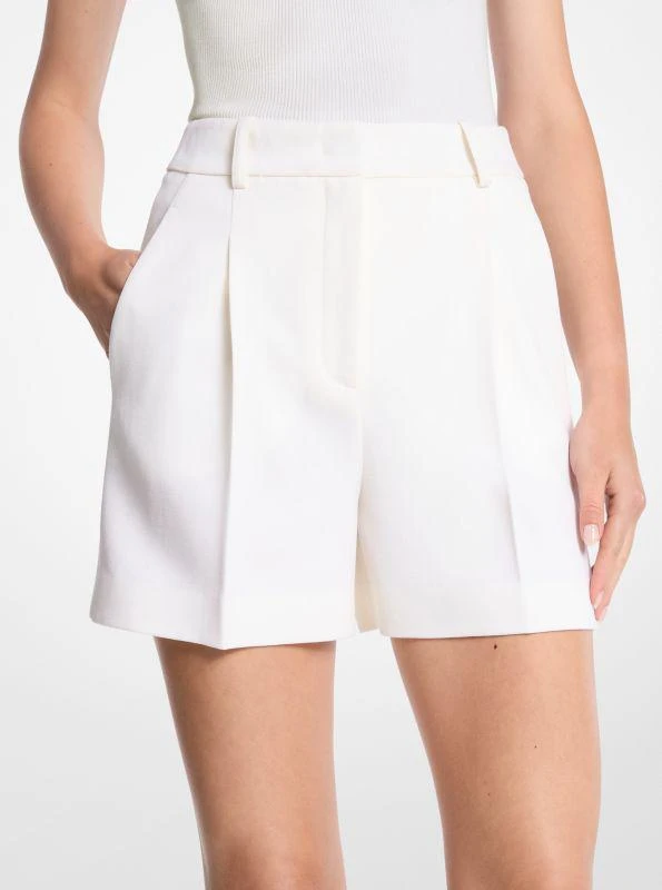 Michael Kors Pleated Wool Gabardine Shorts
