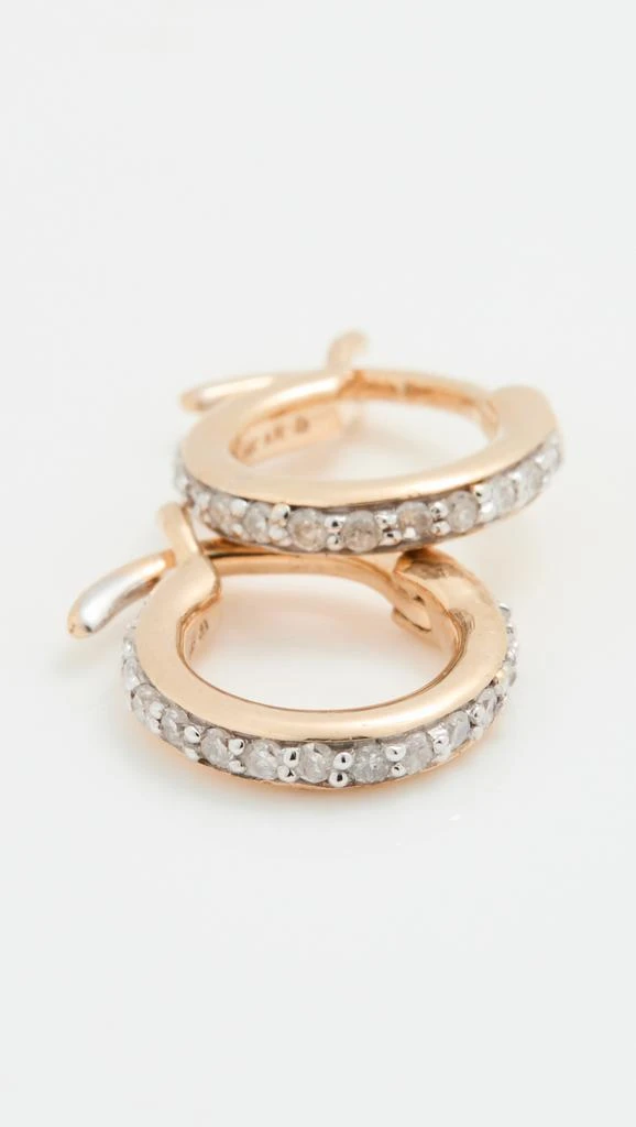 Adina Reyter 14k Gold Pave Huggie Hoop Earrings 3