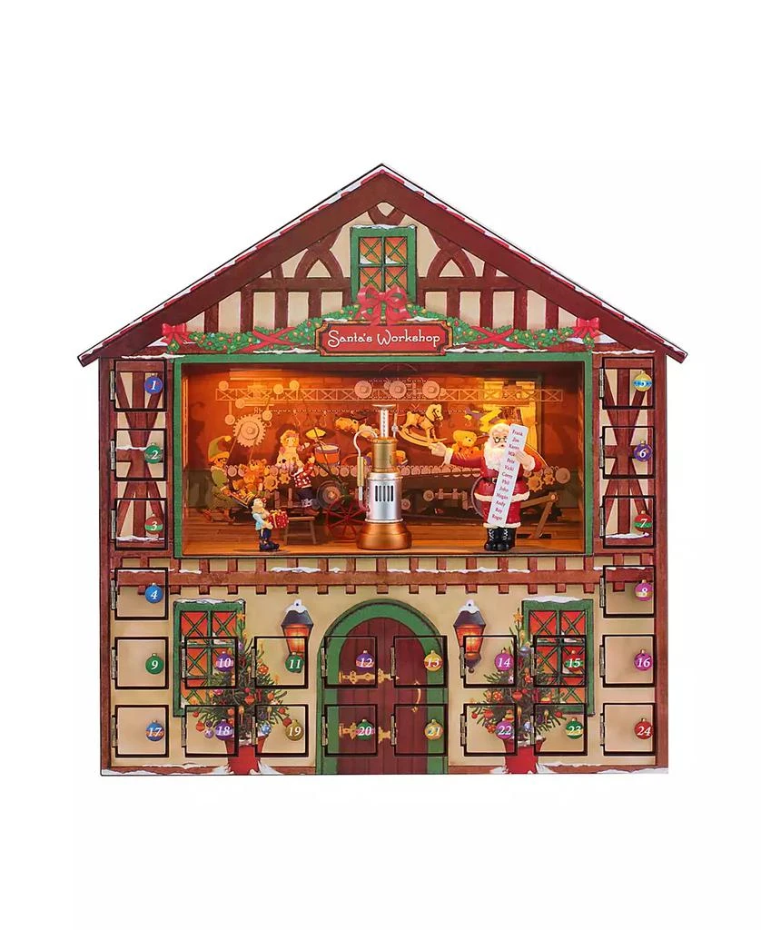 Mr. Christmas 16" Animated Musical Santa's Workshop Advent Calendar 1