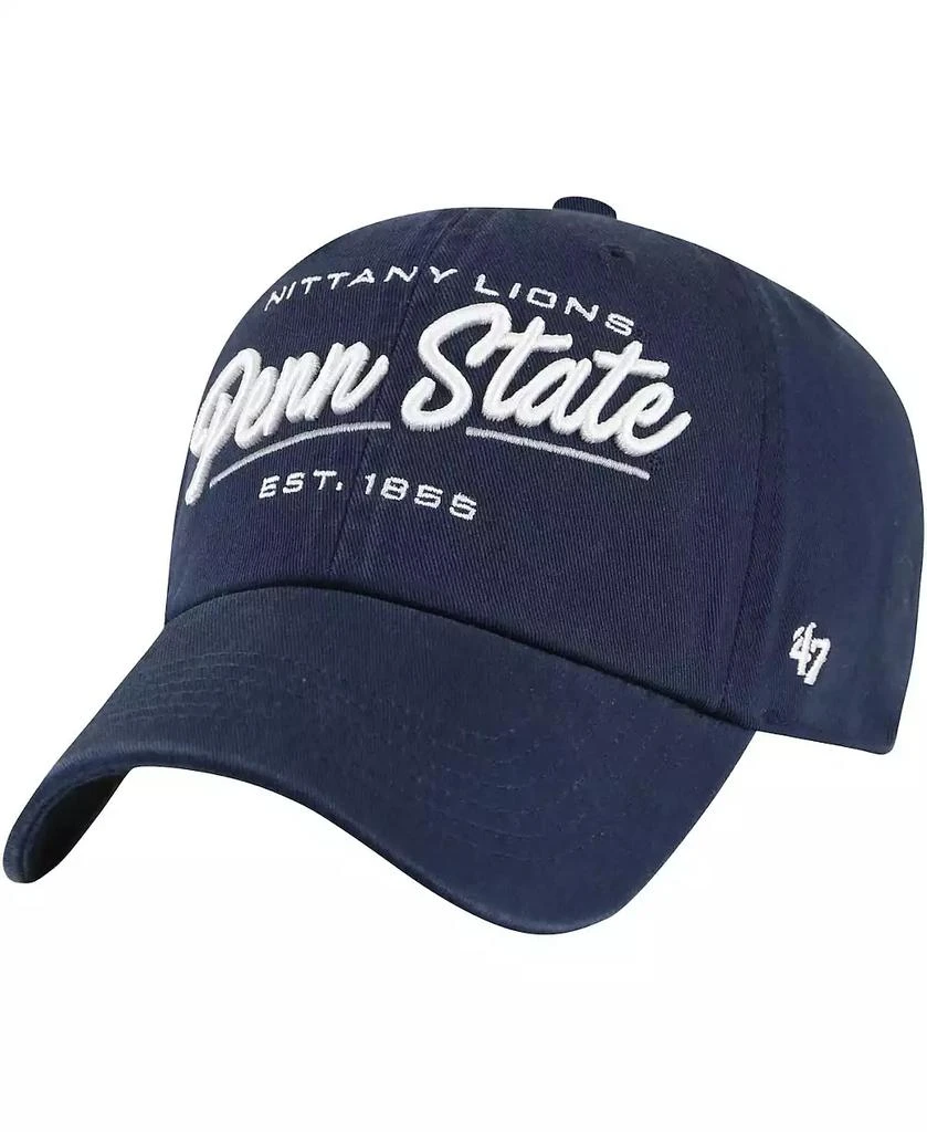 47 Brand Women's Navy Penn State Nittany Lions Sidney Clean Up Adjustable Hat 1