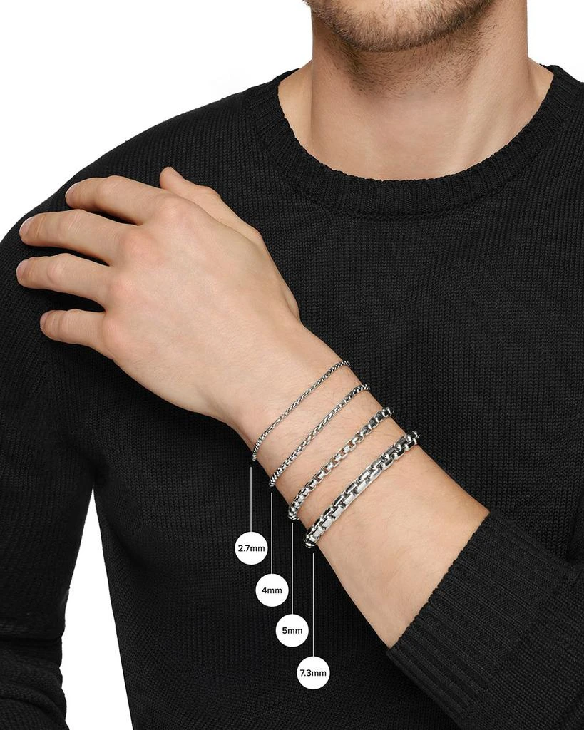 David Yurman Men's Pavé Cross Bracelet in Sterling Silver with Black Diamonds, 5mm 3