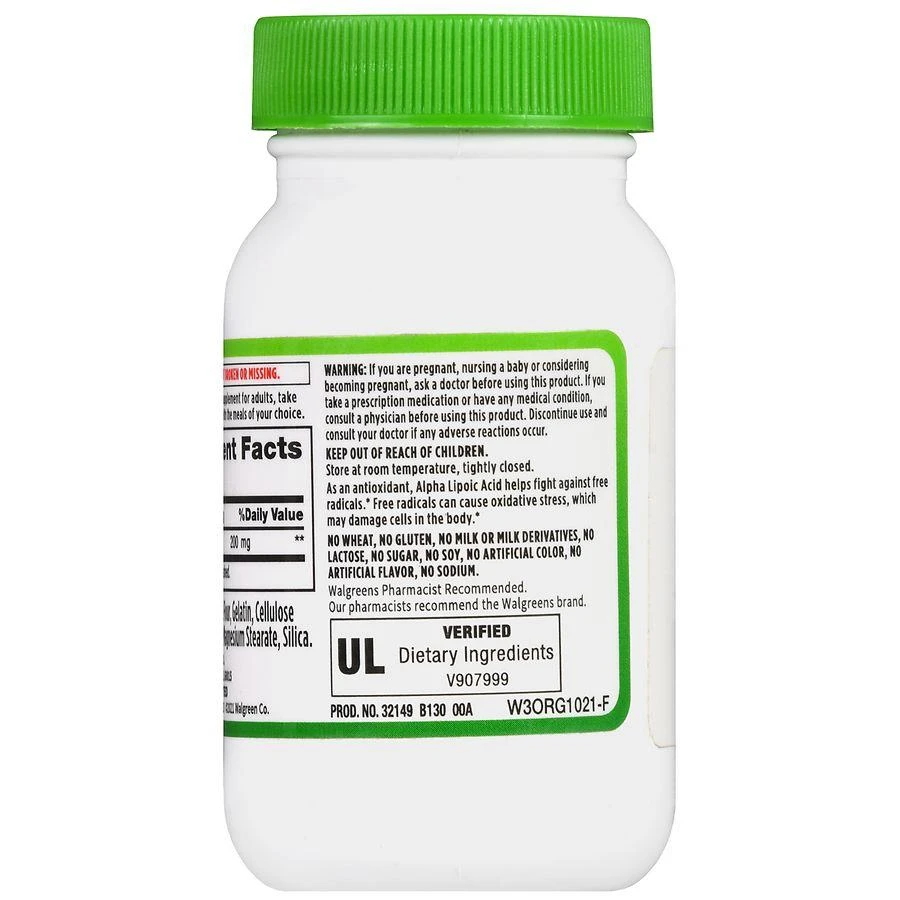 Walgreens Alpha Lipoic Acid 200 mg Capsules 4