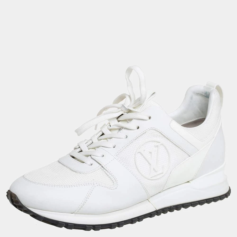 Louis Vuitton Louis Vuitton White Mesh And Leather Run Away Low Top Sneakers Size 39 2