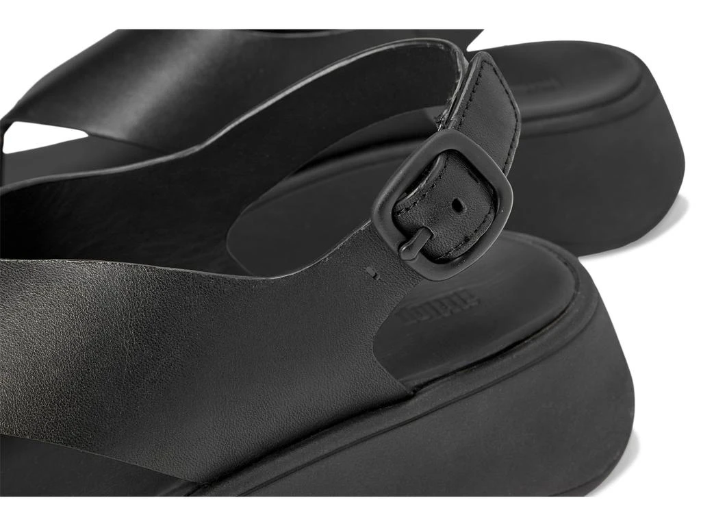 FitFlop F-Mode Leather Flatform Back-Strap Toe/Post Sandals 6