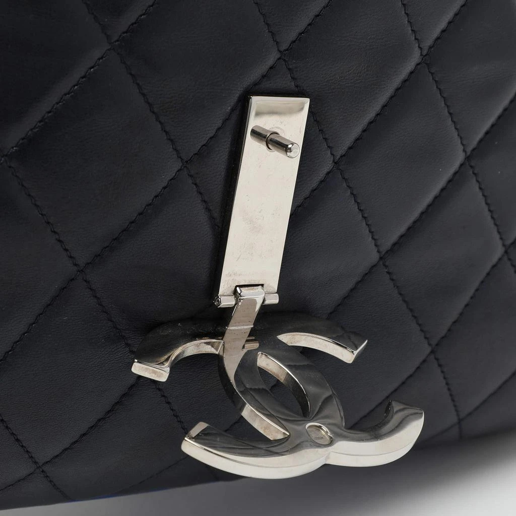 Chanel Chanel Navy Blue Quilted Leather Divine Flap Bag 6