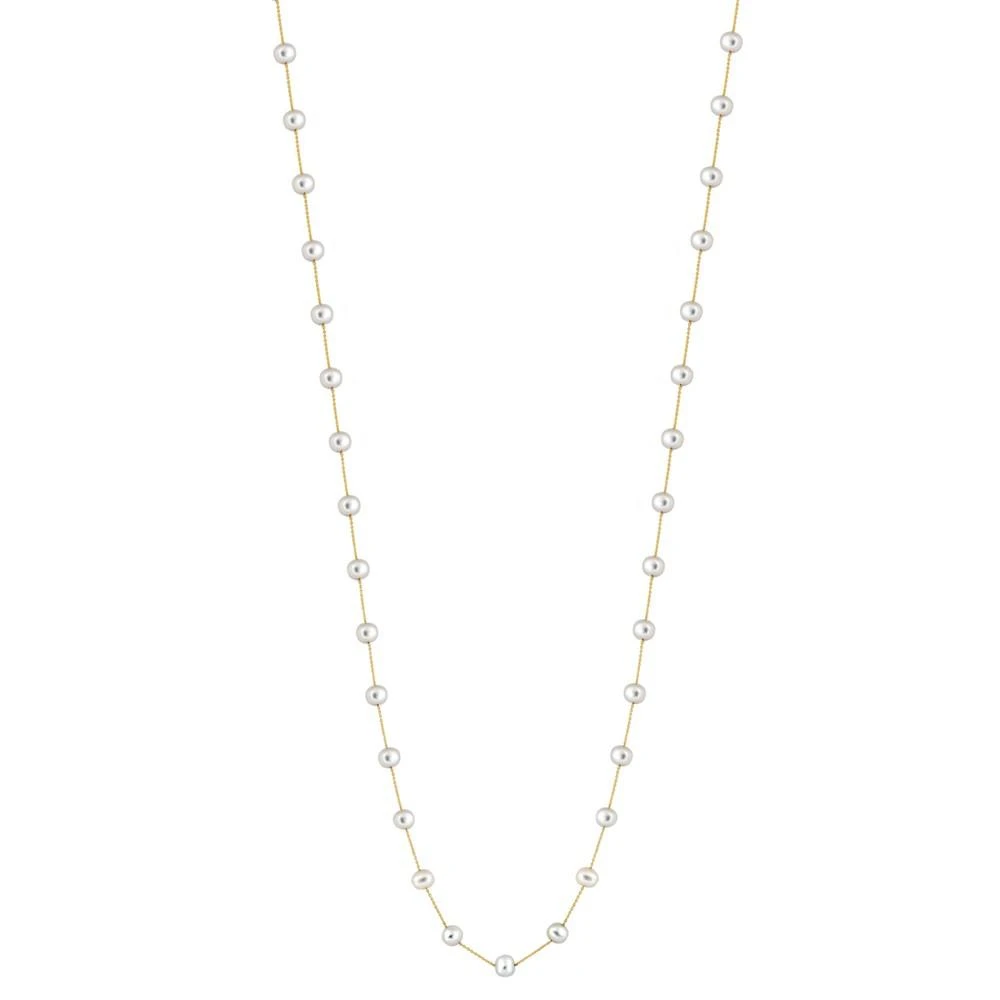 EFFY Collection EFFY® Cultured Freshwater Pearl (7mm) 36" Statement Necklace in Gold-Plated Sterling Silver 1