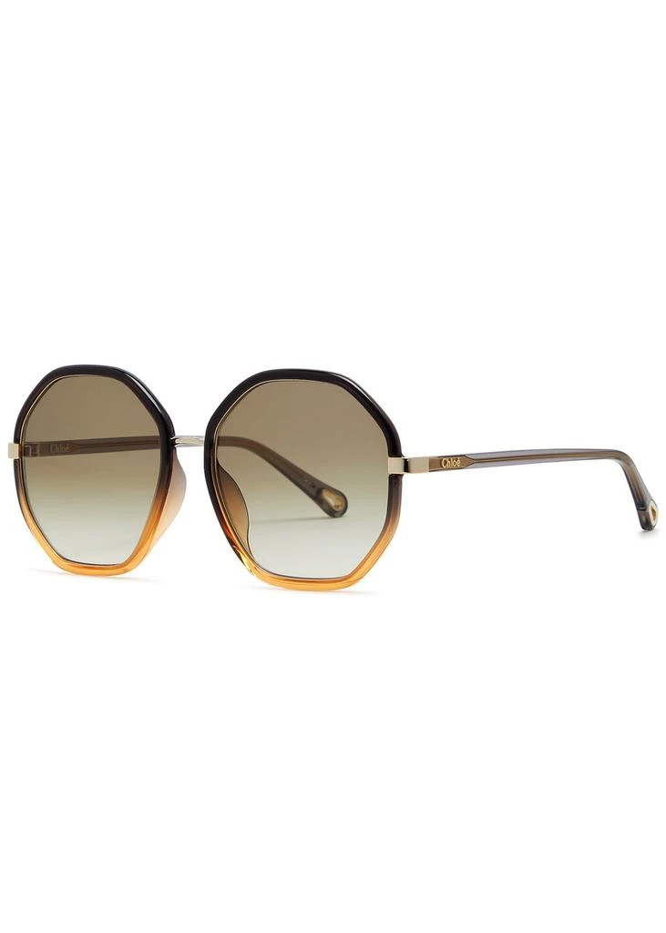 Chloé Two-tone octagon-frame sunglasses 1