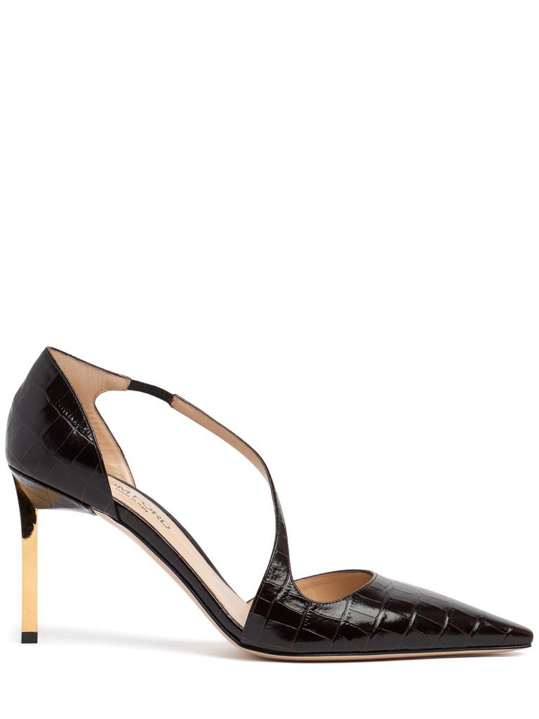 Tom Ford Newton 85MM Crocodile-Embossed Leather Pumps - High