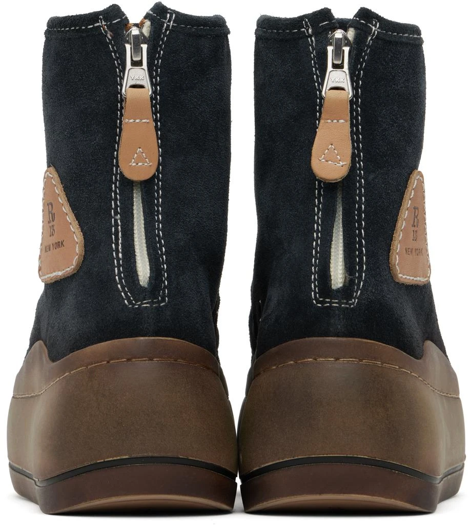 R13 Navy Distressed Tall Kurt Sneakers 2