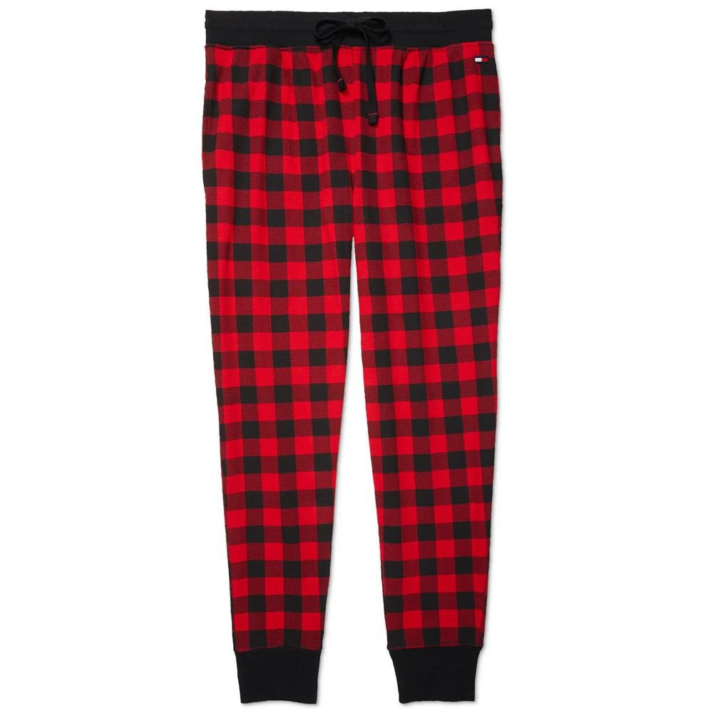 Tommy Hilfiger Men's Plaid Waffle-Knit Jogger Pajama Pants 1