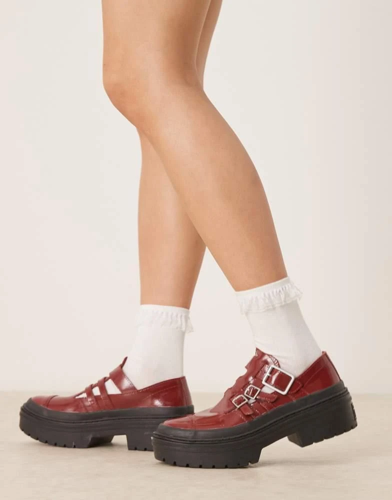 Converse Converse Chuck Taylor All Star platform mary janes in burgundy 4