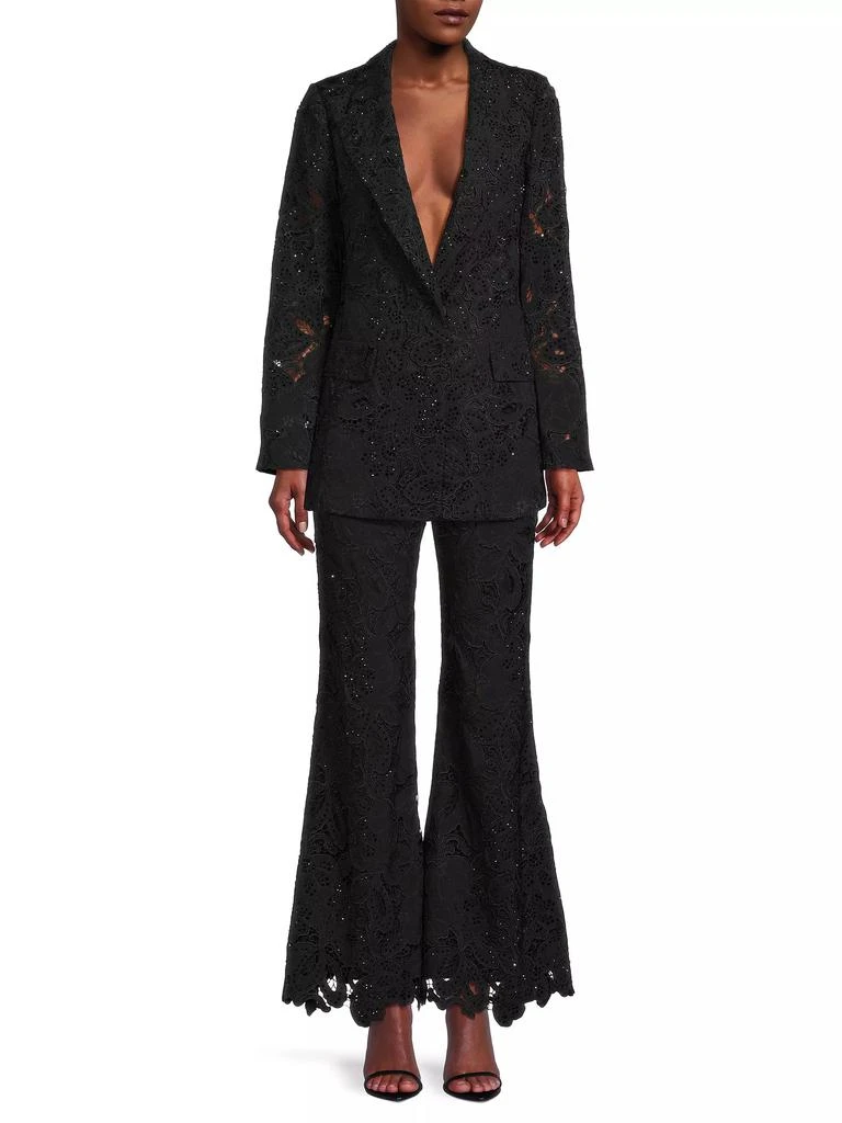 UNGARO Spencer Beaded Lace Jacket 2