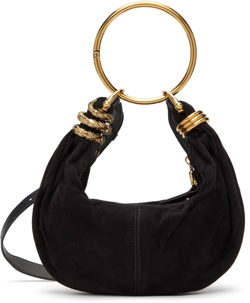 Chloé Black Small Bracelet Suede Bag 1