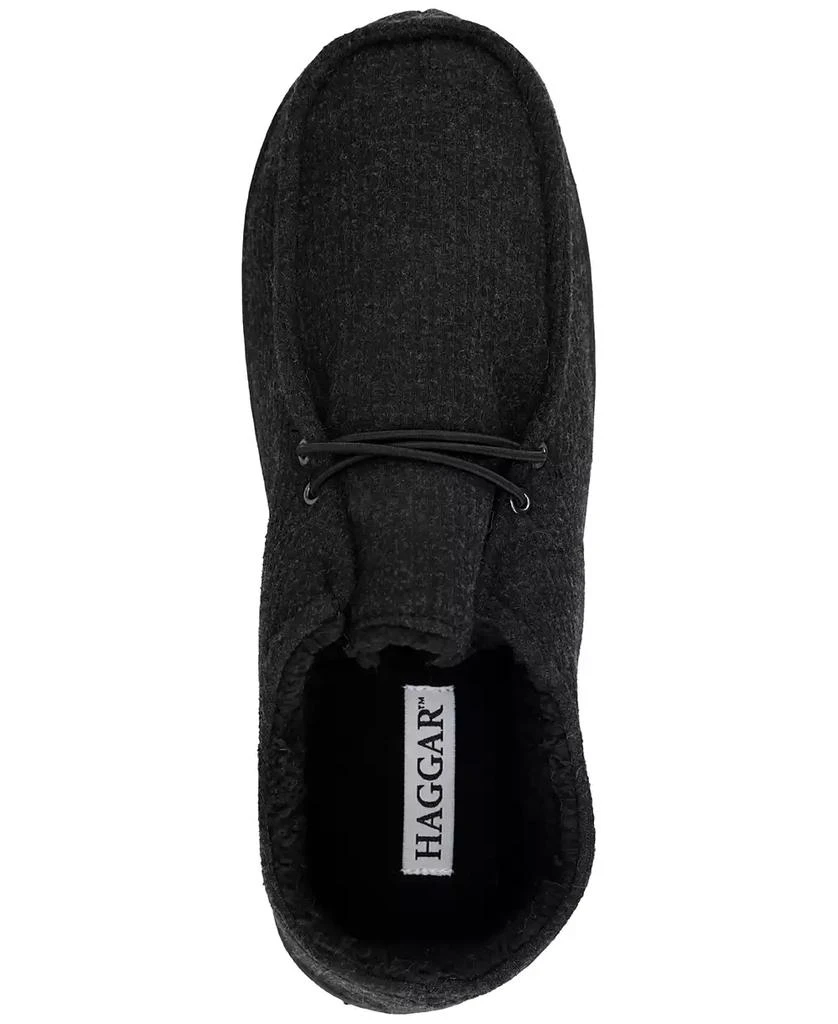 Haggar Men's Ribbed Fabric Chukka Boot Indoor/Outdoor House Slipper with Cozy Fleece Lining 4
