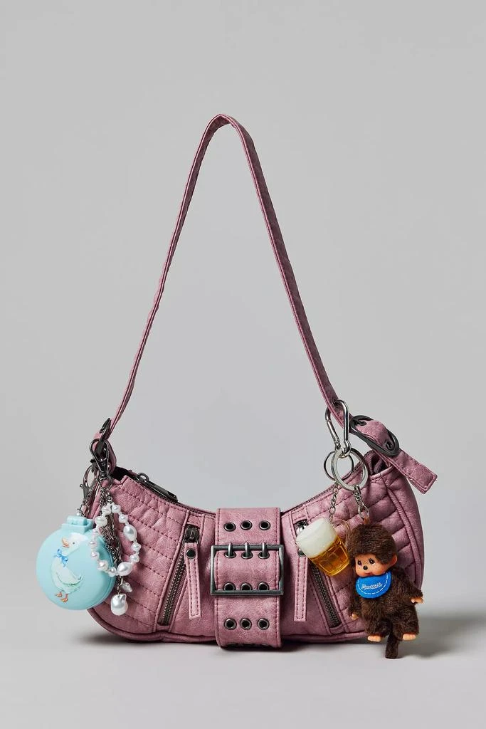 Silence + Noise Silence + Noise Riveted Strap Faux Leather Moto Bag 2