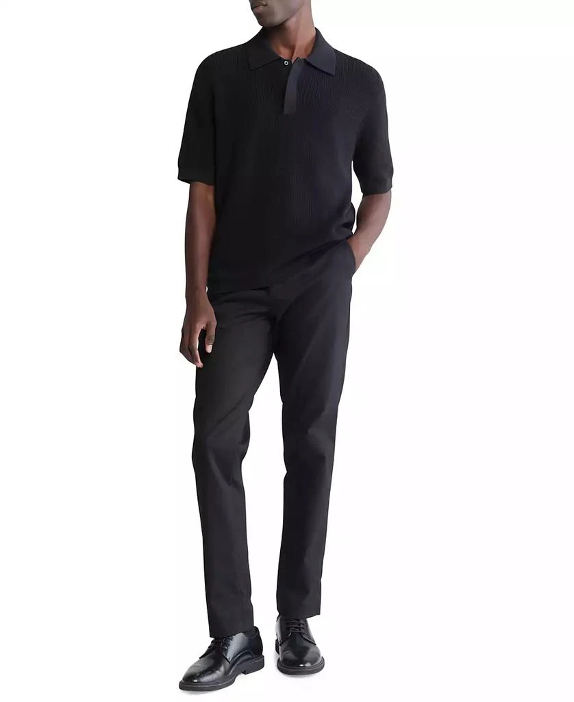 Calvin Klein Men's Waffle-Knit Polo Shirt 4