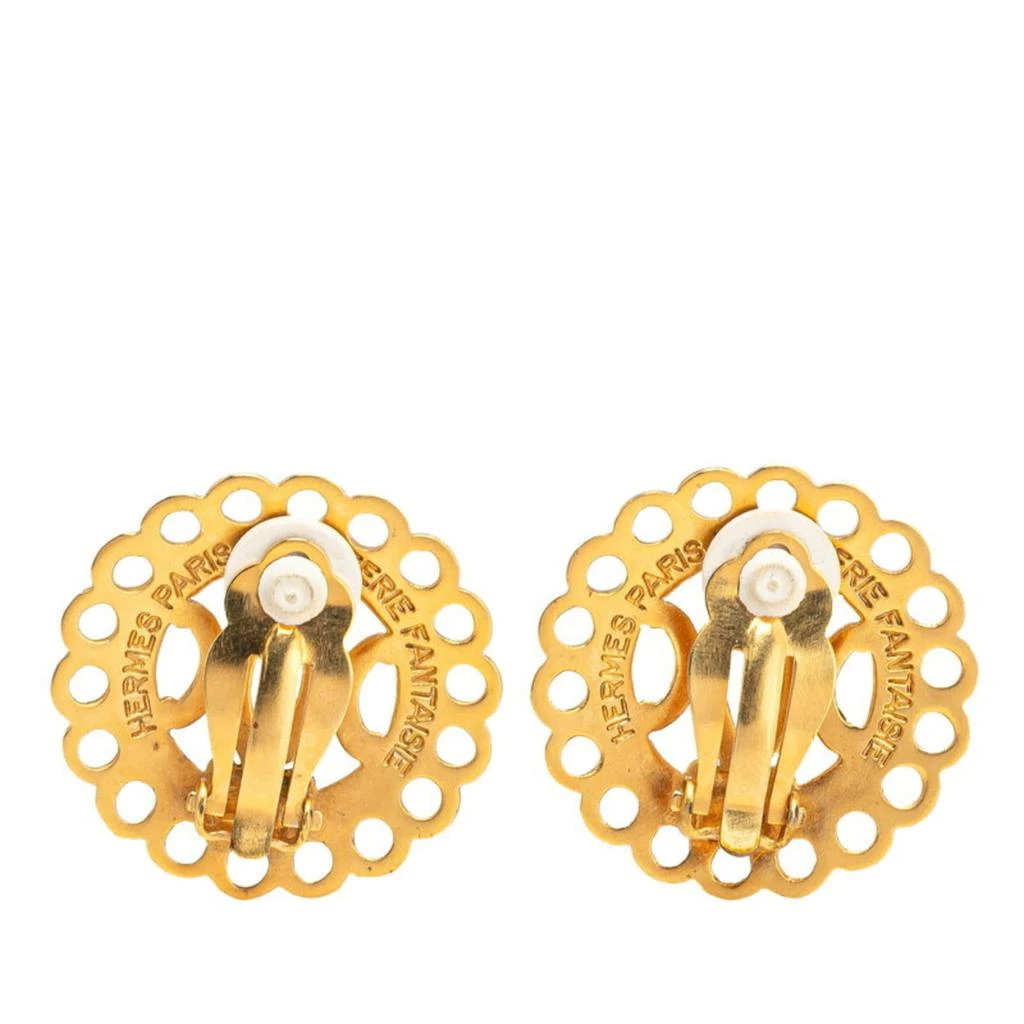 Hermes Plating Clip Earrings (Pre-Owned) 2