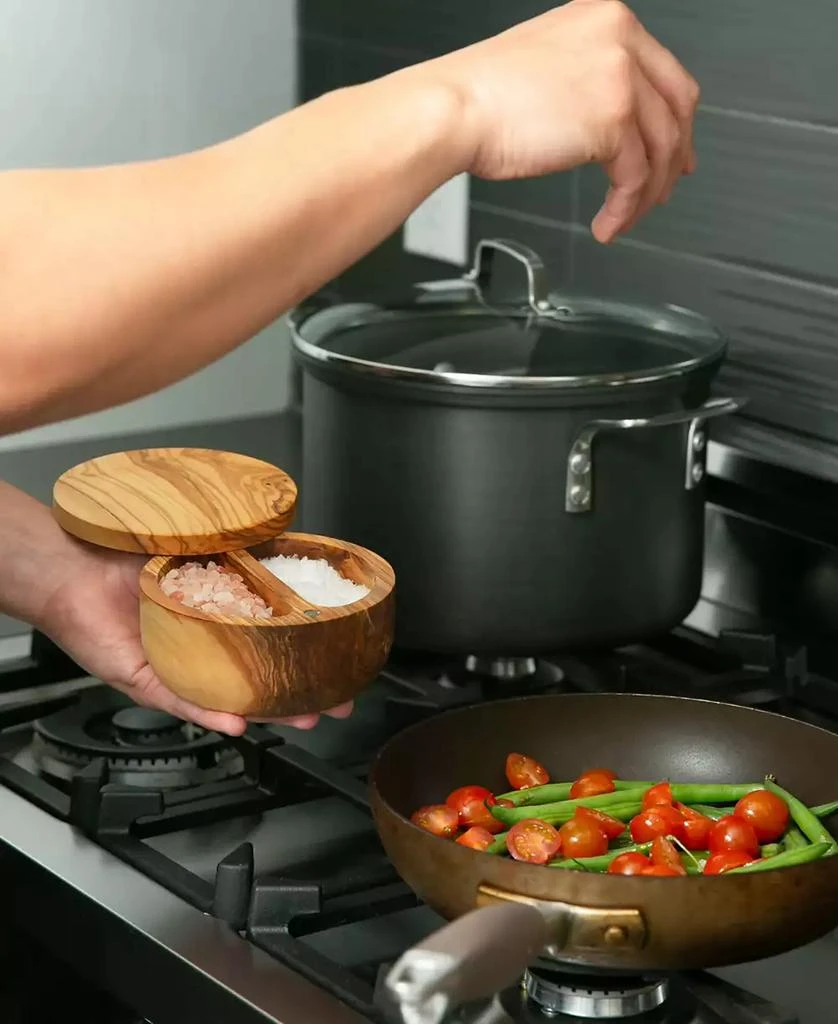 RSVP International Olive Wood 8 ounce Salt Box 8