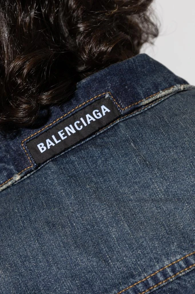 Balenciaga Balenciaga Collared Button-Up Denim Jacket 4