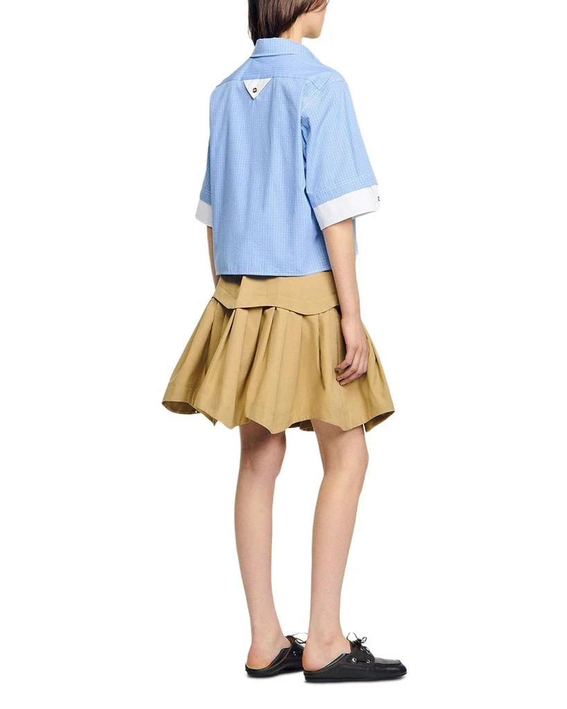 Sandro Cropped Check Shirt 3