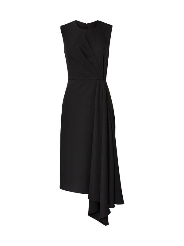 Shop Pleated Asymmetric Shift Dress on Sale at BeyondStyle