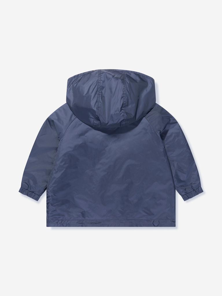 Shop Fendi Kids Reversible K-Way Jacket in Blue on Sale at
