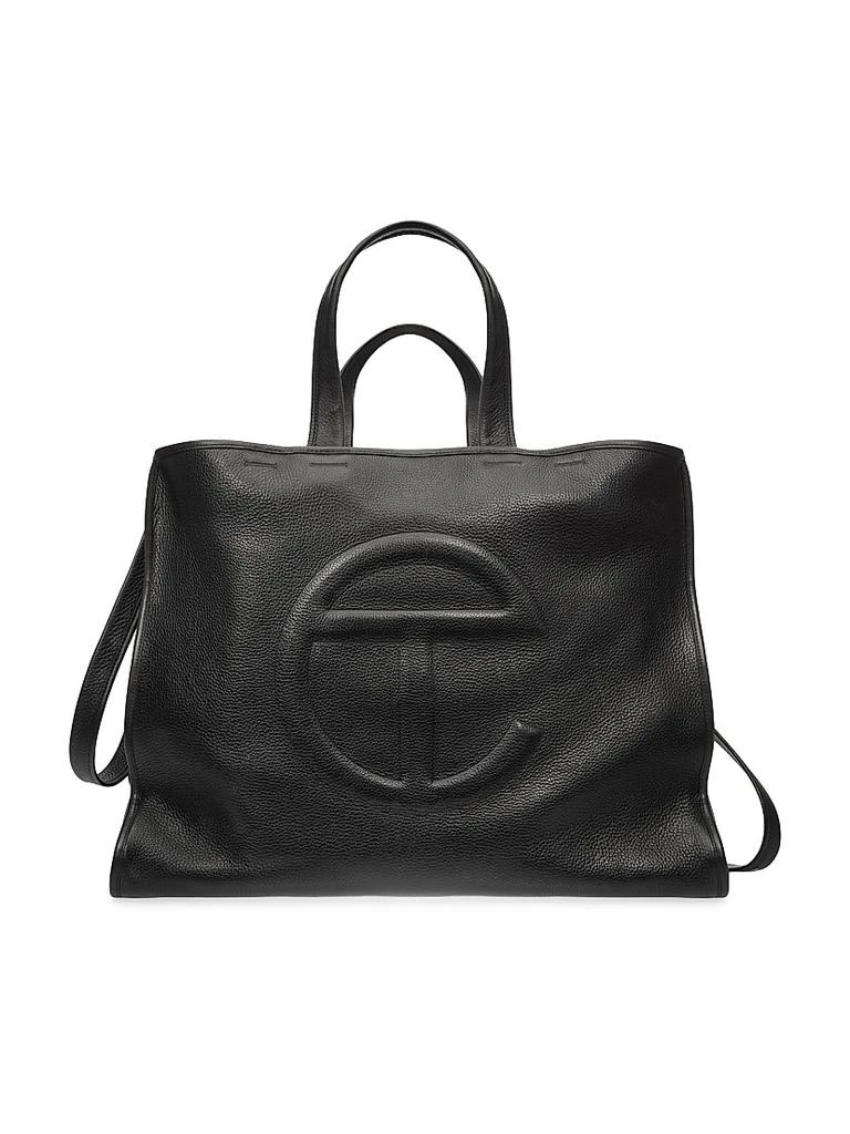 Telfar Large Pebbled Leather Carry Bag 1
