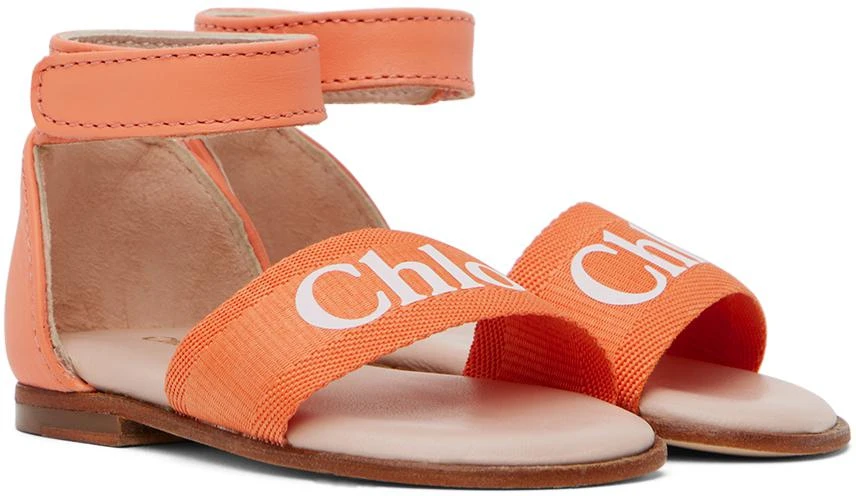 Chloé Baby Pink Logo Sandals 4