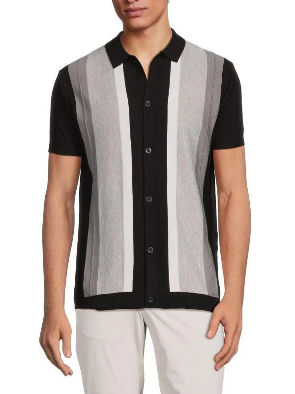 Spring + Mercer Striped Sweater Polo 1