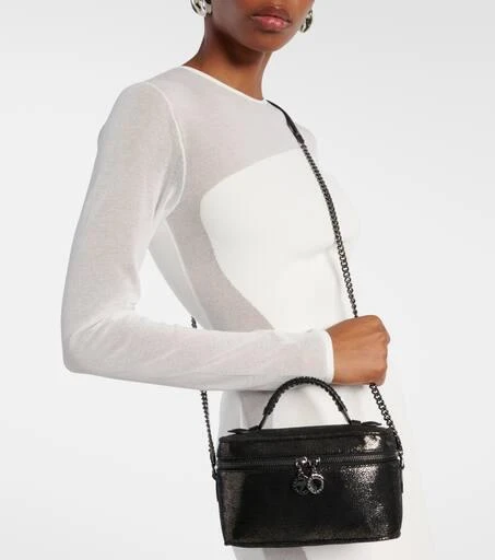 Stella McCartney Falabella Mini metallic faux leather tote bag 6