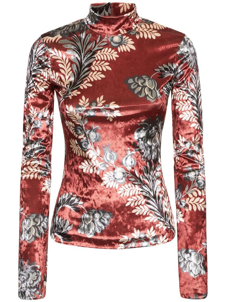 ETRO Printed Jersey Turtleneck 1