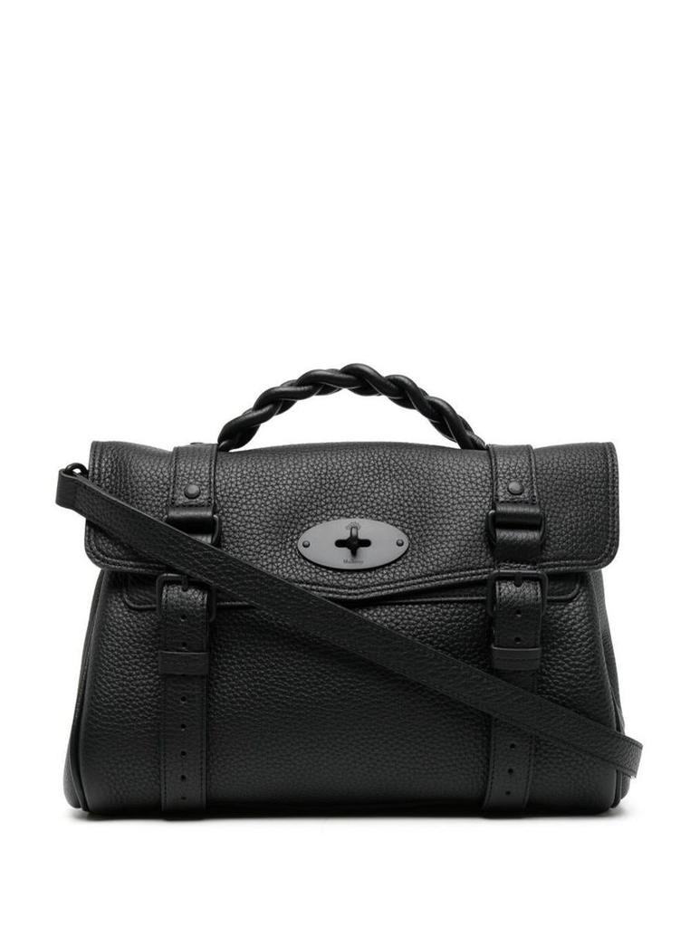トートバッグ Mulberry Alexa Heavy Black Leather Handbag Mulberry Woman Mulberry Alexa Heavy Black Leather Handbag Mulberry Woman