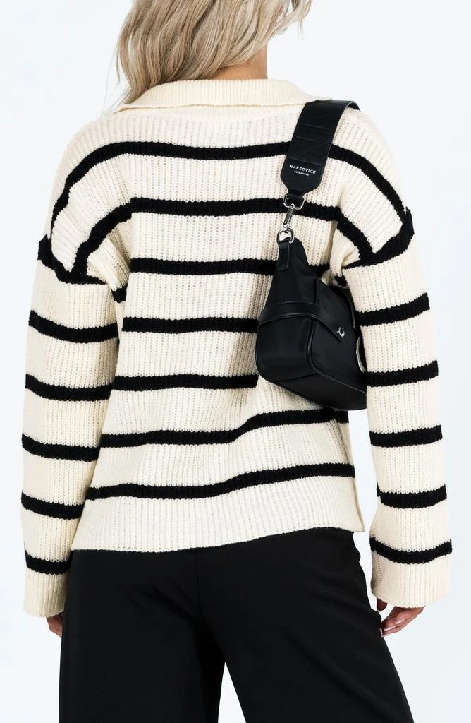 Princess Polly Stripe V-Neck Sweater 2