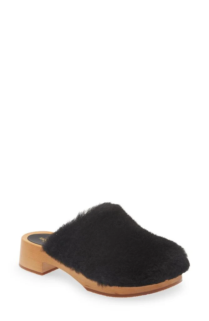 Swedish Hasbeens Fluff Genuine Shearling Clog 1