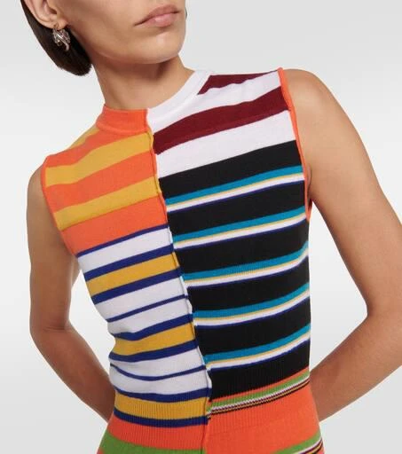 Marni Striped wool midi dress 4