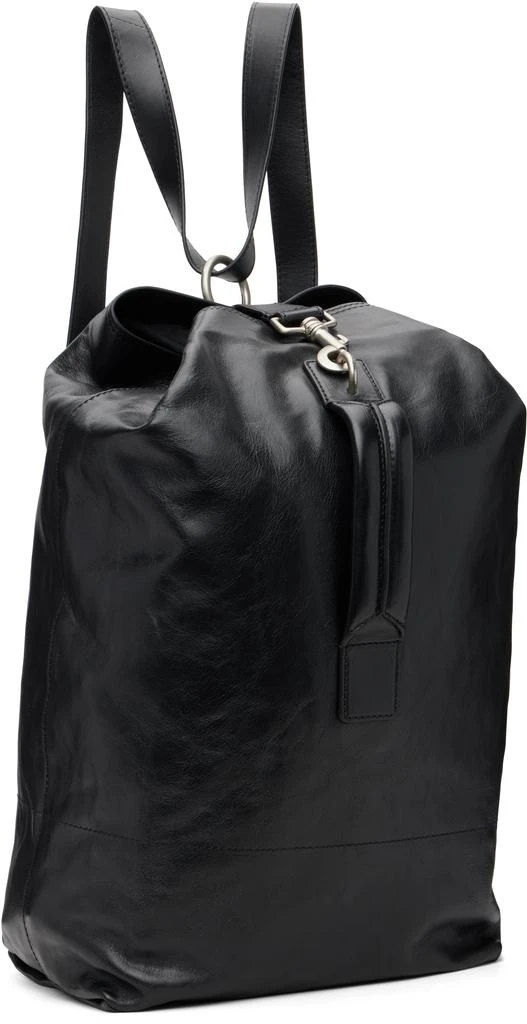 Dries Van Noten Black Adjustable Leather Backpack 2