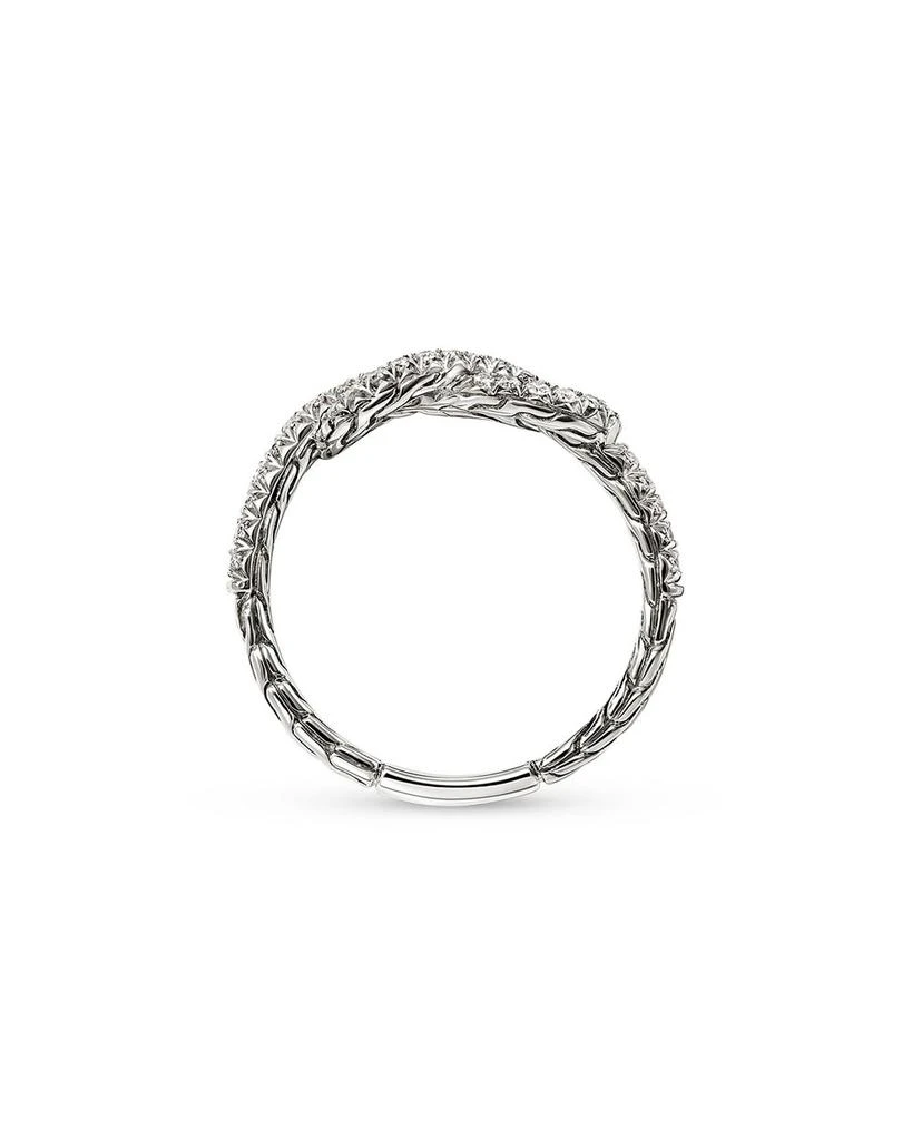 JOHN HARDY Sterling Silver Love Knot Diamond Ring 3