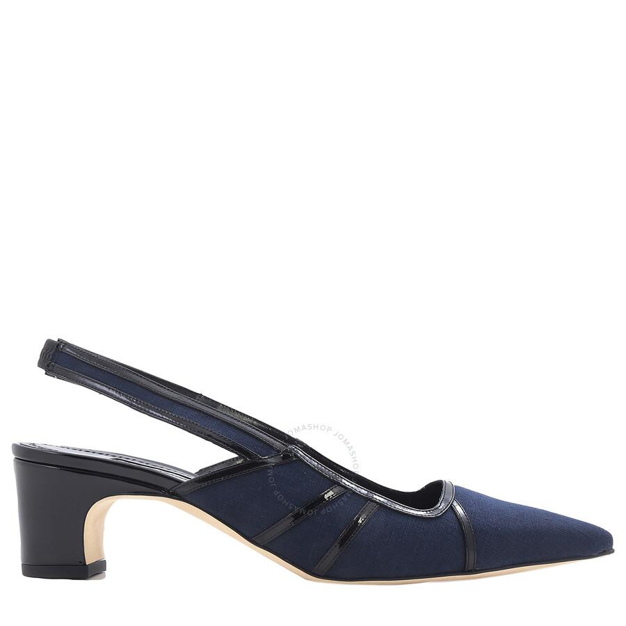 Manolo Blahnik Furrun Bicolor Slingback Pumps