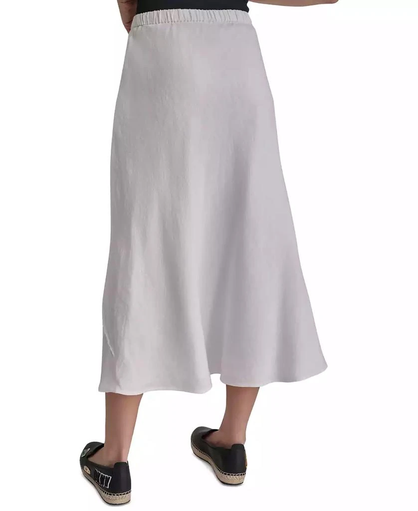 DKNY Women's Pull-On Fringe-Trim Linen Skirt 2
