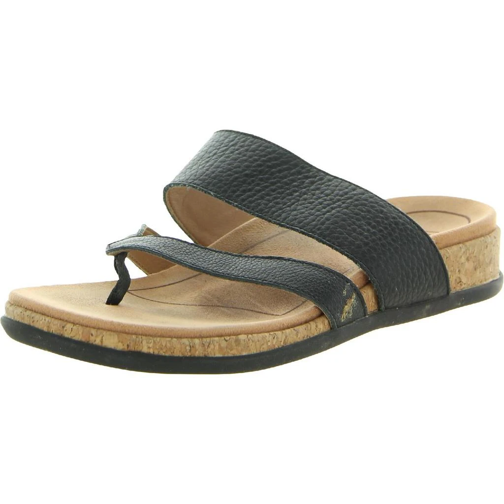 VIONIC Vionic Womens Marvina Leather Cork Slide Sandals 1