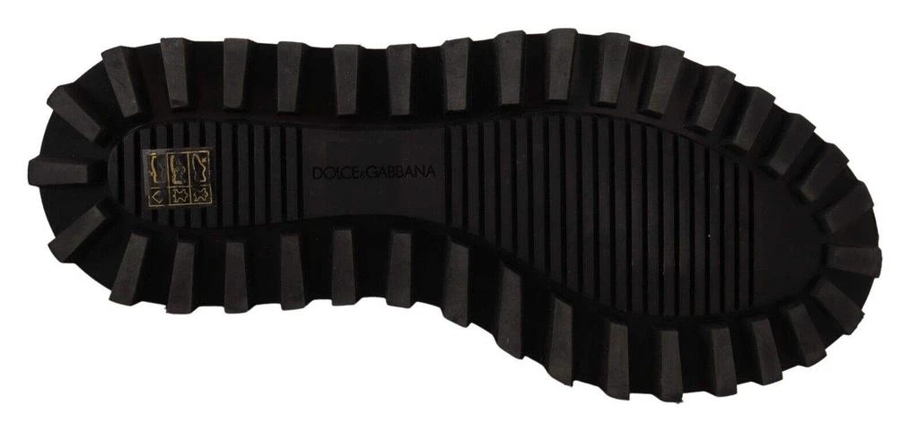 Dolce & Gabbana Black Leather Crystal Embellished Boots  display picture 1