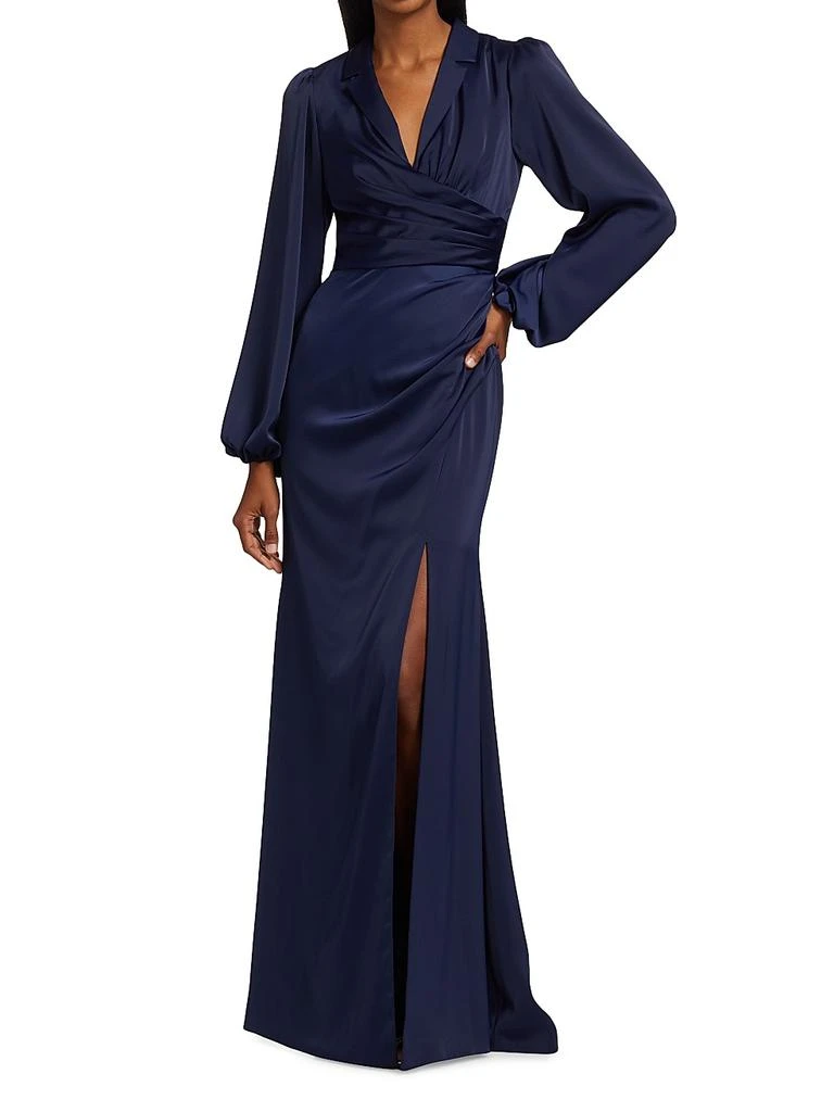 slim fit dress slacks Bebe Satin Cowl Neck Wrap Dress Rose Gold main image 1