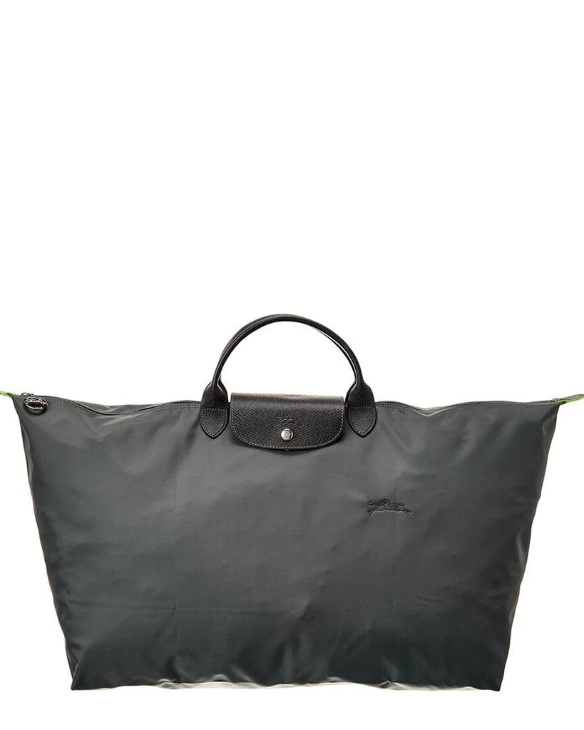 Longchamp Le Pliage Green Medium Canvas & Leather Travel Bag 1