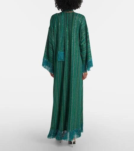 Missoni Zigzag sequined fringed lamé kaftan 3
