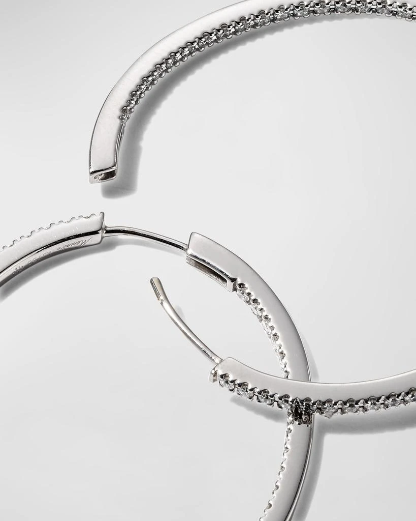 Memoire 18K White Gold & Diamond Infinity Hoop Earrings, 1.25 tdcw 4