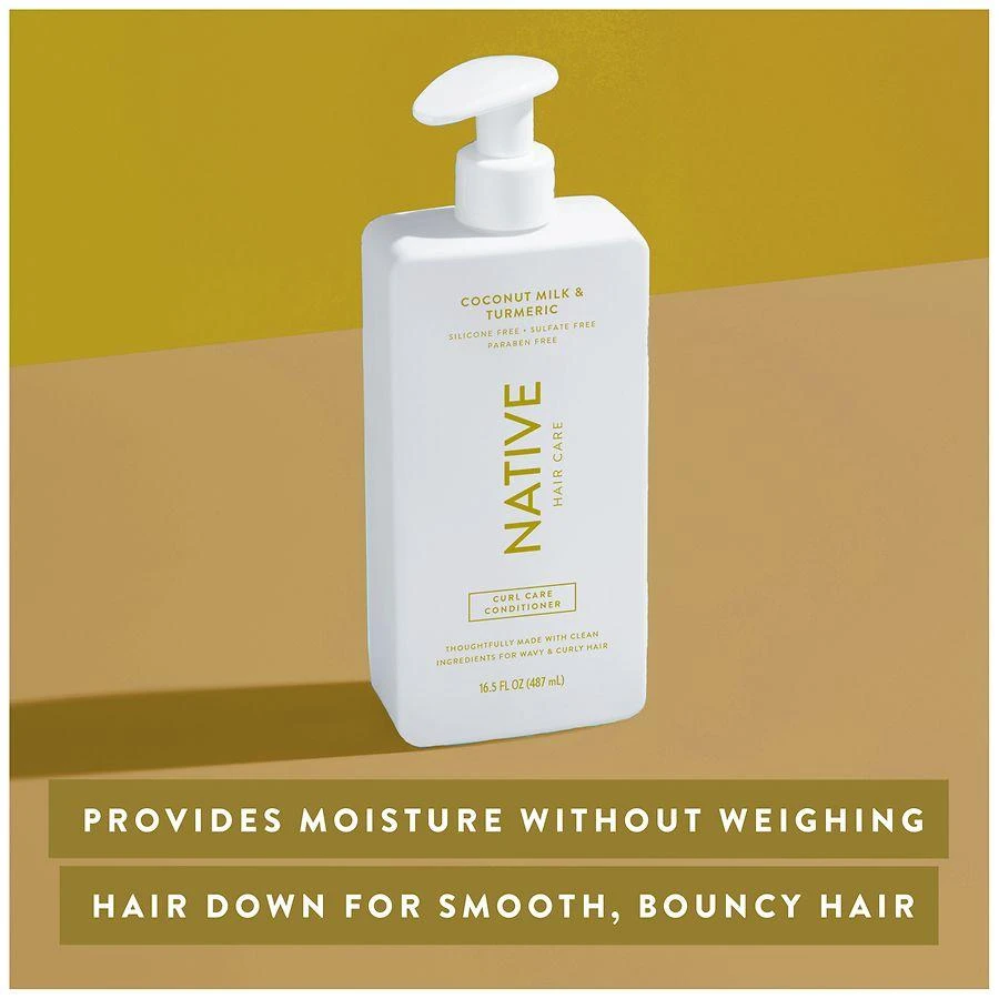 Native Curl Care Conditioner, Sulfate Free, for Women and Men Coconut Milk & Turmeric 6